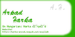 arpad harka business card